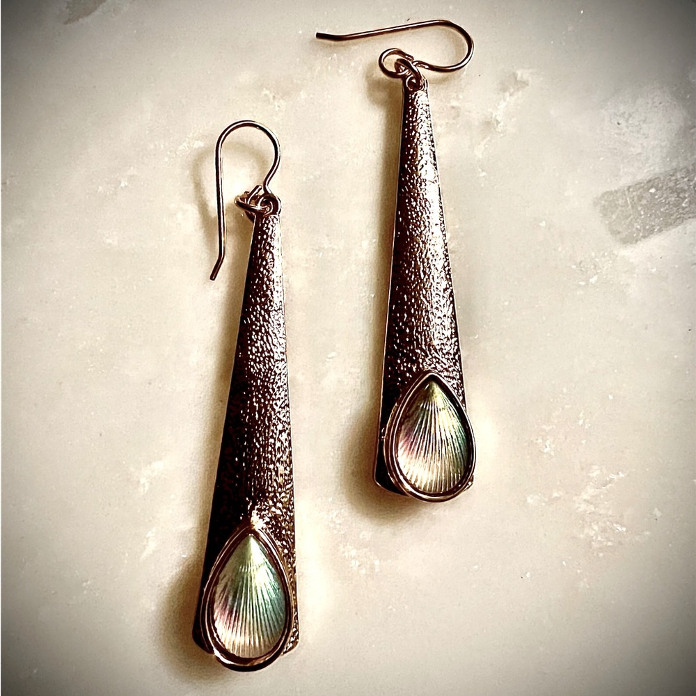 Drop Earrings on 10k gold plated hooks